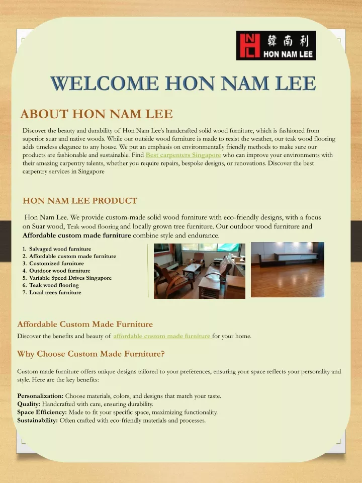 welcome hon nam lee