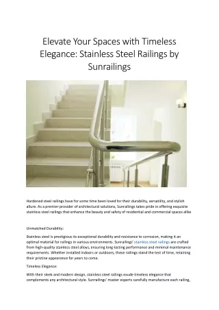 stainless steel railing