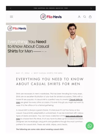 Casual Shirts for Men Everything You Need to Know for Effortless Style