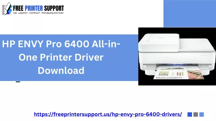 hp envy pro 6400 all in one printer driver