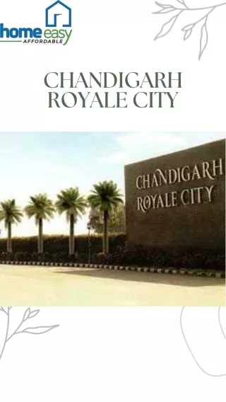 Discover the Future of Urban Living at Chandigarh Royale City