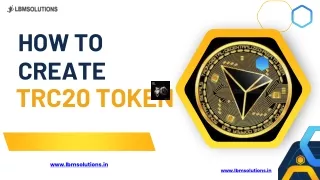 How  to create TRC-20 token