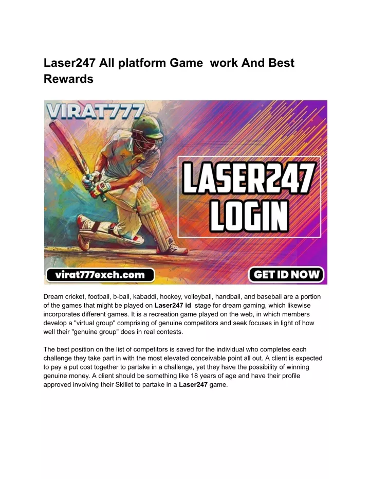 laser247 all platform game work and best rewards