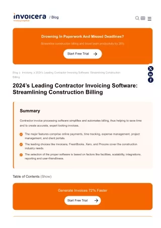 2024’s Leading Contractor Invoicing Software