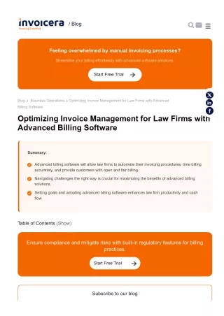 Optimizing Invoice Management for Law Firms with