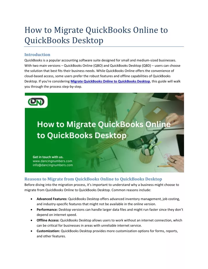 how to migrate quickbooks online to quickbooks