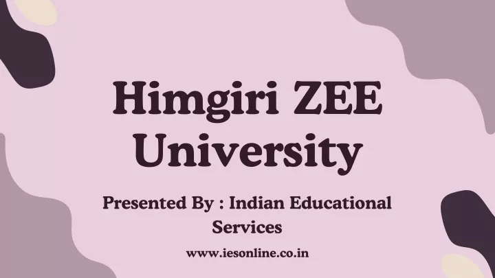 PPT - Himgiri ZEE University PowerPoint Presentation, free download ...