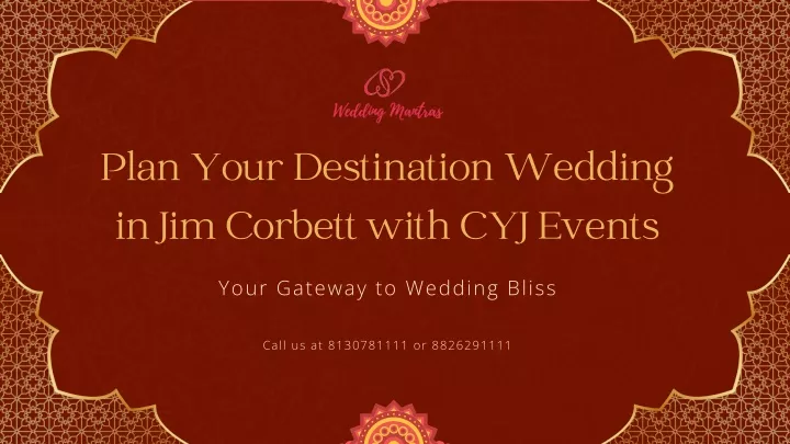 plan your destination wedding in jim corbett with