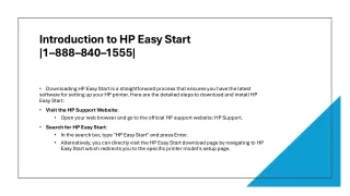 |1–888–840–1555| How to Download and Install HP Easy Start