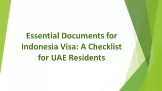Essential Documents for Indonesia Visa: A Checklist for UAE Residents