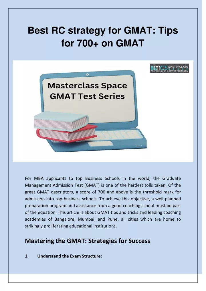 best rc strategy for gmat tips for 700 on gmat