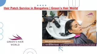 Hair patch Service in bangalore-