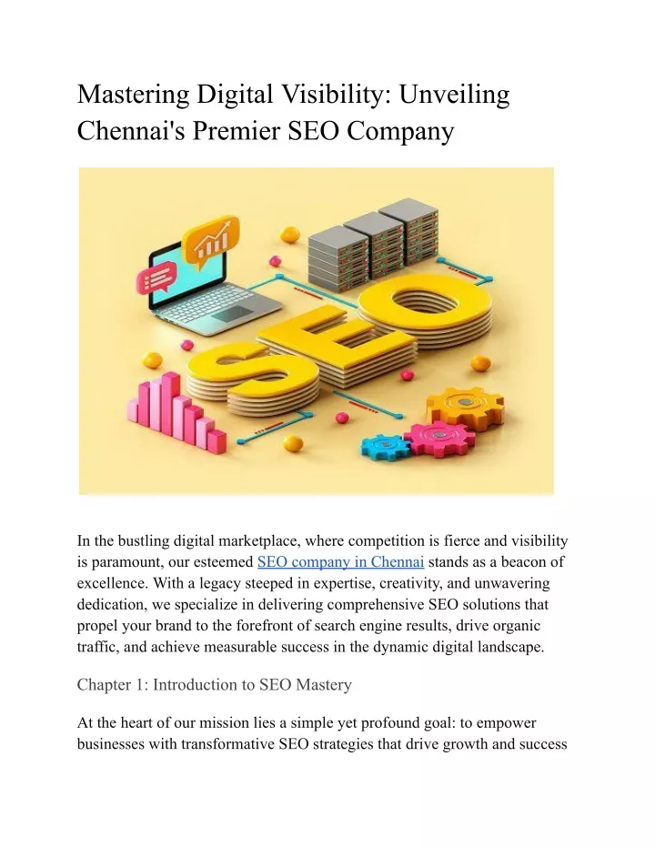 mastering digital visibility unveiling chennai