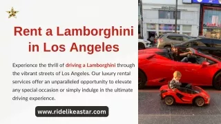 Rent a Lamborghini in Los Angeles