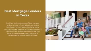 Best Mortgage Lenders  in Texas