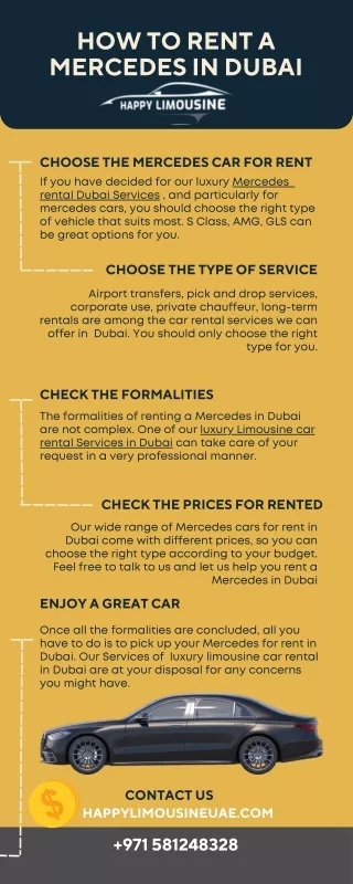 How to rent a mercedes in Dubai