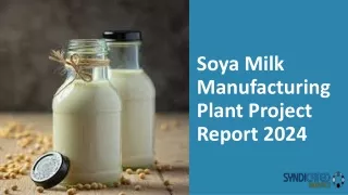 soya milk manufacturing plant project report 2024