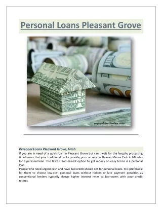 Personal Loans Pleasant Grove