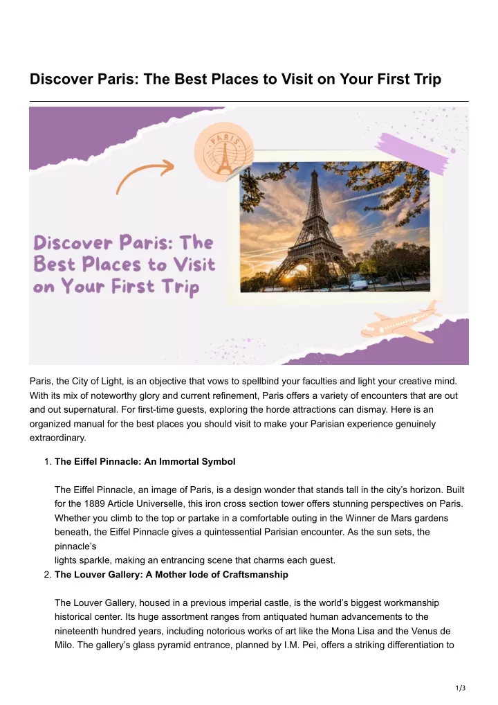 discover paris the best places to visit on your