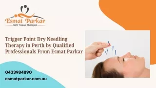 Trigger Point Dry Needling Therapy in Perth by Qualified Professionals From Esmat Parkar
