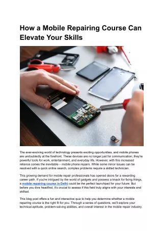 How a Mobile Repairing Course Can Elevate Your Skills (1)