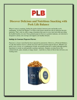 Discover Delicious and Nutritious Snacking with Pork Life Balance (1)