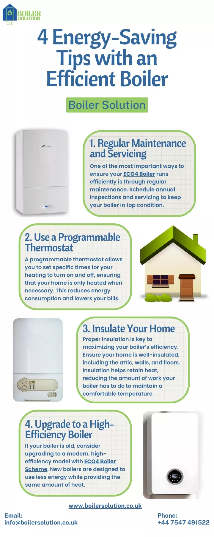 4 energy saving tips with an efficient boiler