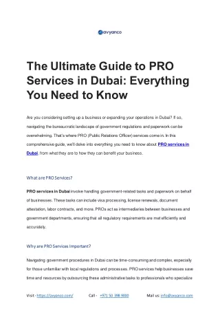 The Ultimate Guide to PRO Services in Dubai