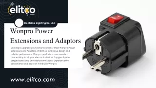 Wonpro Power Extensions and Adaptors PPT 16.5.2024