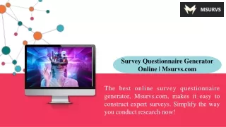 survey questionnaire generator online msurvs com
