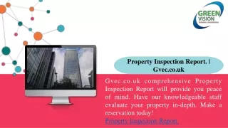 Property Inspection Report. Gvec.co.uk