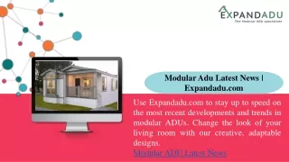 Modular Adu Latest News Expandadu.com