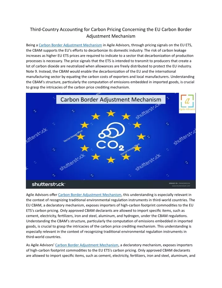 third country accounting for carbon pricing