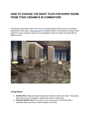 how to choose the right tiles for every room from