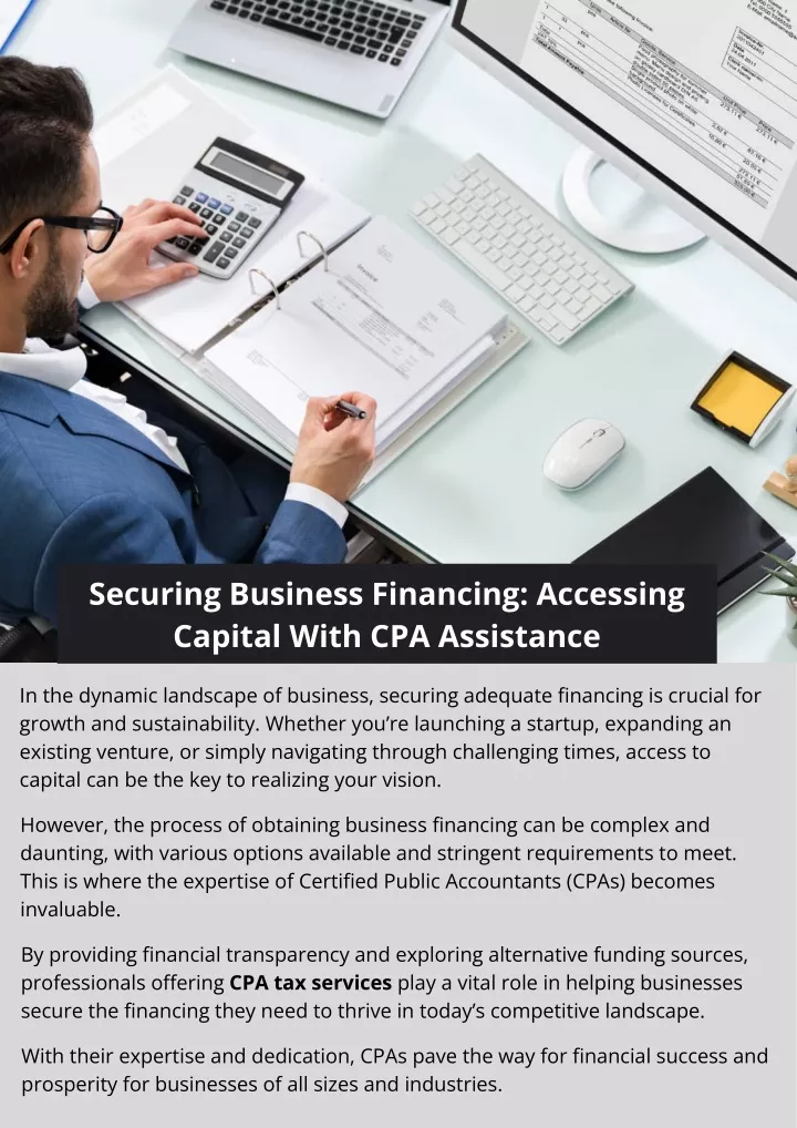 securing business financing accessing capital