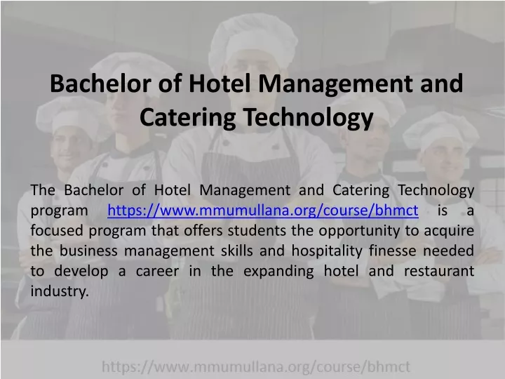 bachelor of hotel management and catering technology