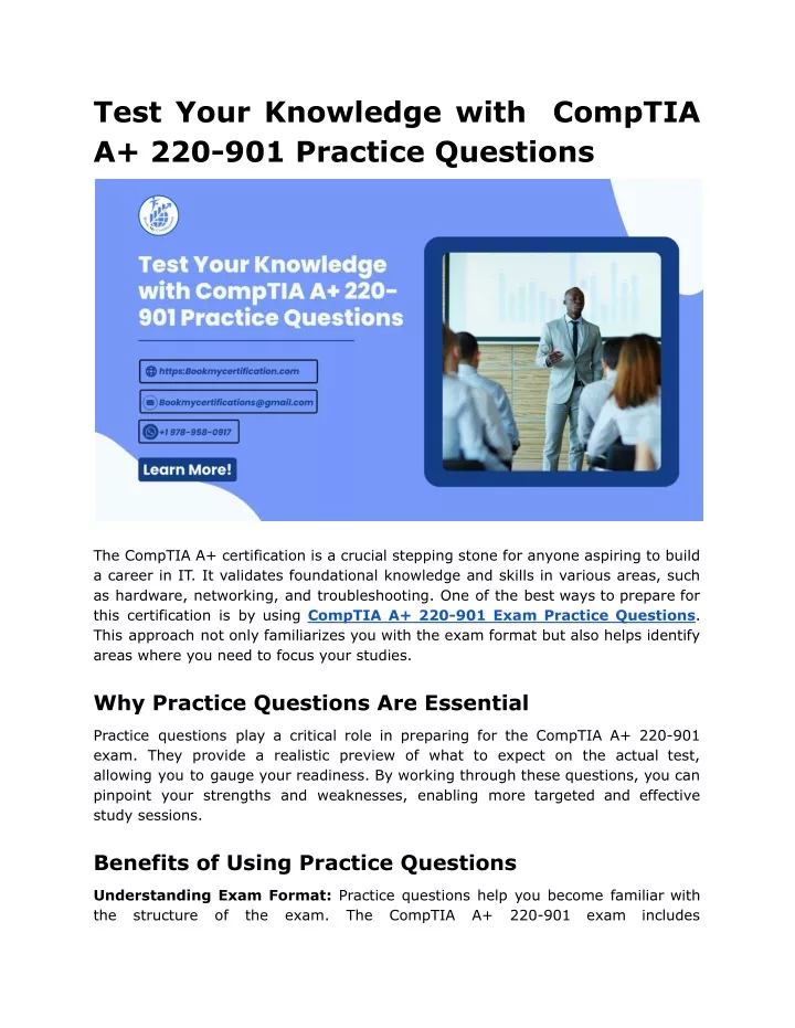 test your knowledge with a 220 901 practice