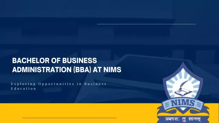 bachelor of business administration bba at nims