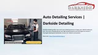 Auto Detailing Services | Darkside Detailing