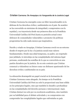 Cristian Carmona: Más Allá de los Tribunales, Cristian Carmona como Educador y Defensor Público