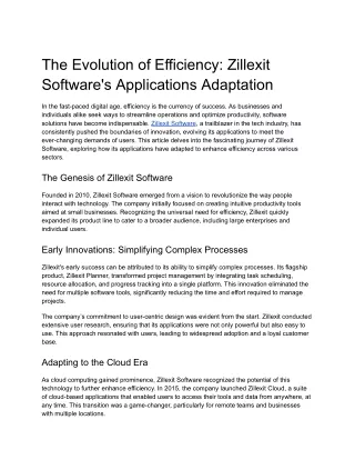 The Evolution of Efficiency_ Zillexit Software's Applications Adaptation