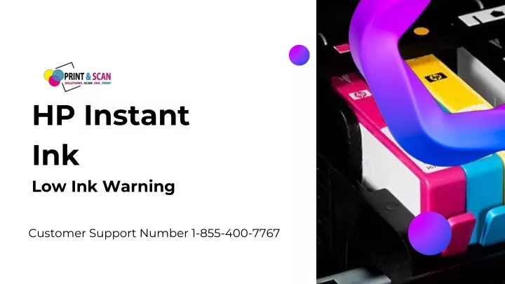 hp instant ink low ink warning