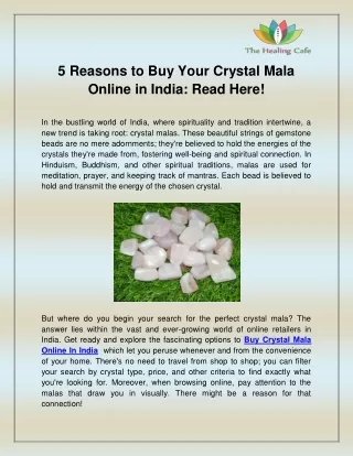 5 Reasons to Buy Your Crystal Mala Online in India Read Here!