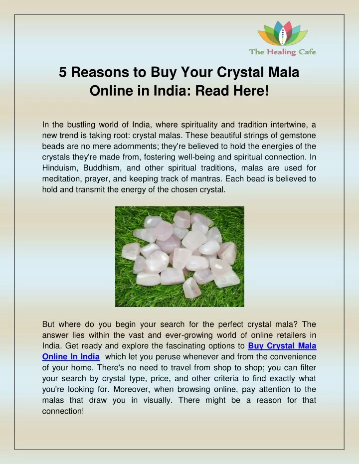 5 reasons to buy your crystal mala online