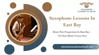 Saxophone Lessons In East Bay