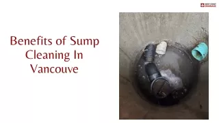 Benefits of Sump Cleaning In Vancouver