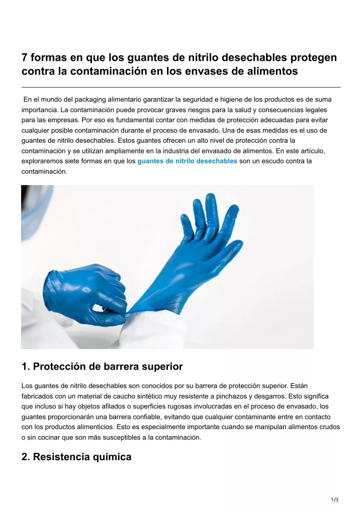 7 formas en que los guantes de nitrilo