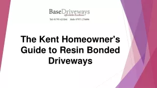 The Kent Homeowner's Guide to Resin Bonded Driveways