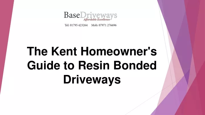 the kent homeowner s guide to resin bonded