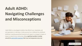 What are the challenges and misconceptions surrounding adult ADHD treatment, and how are they addressed in Chennai